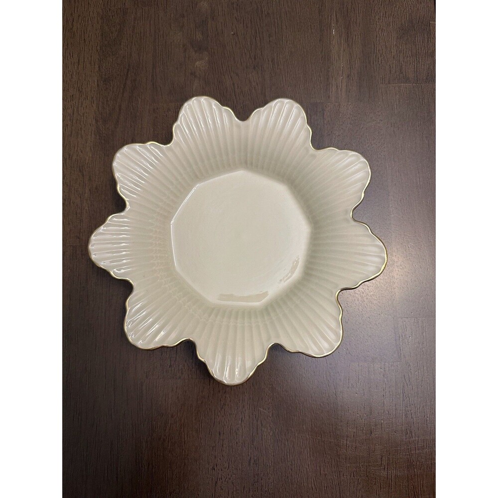 120 Anniversary Lenox Meridian Collection 24K Gold Trim Candy Dish Bowl